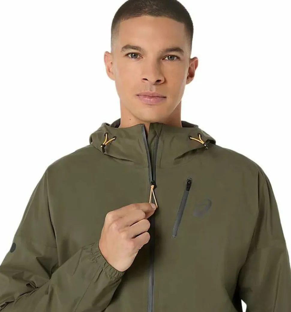 Asics Men's Fujitrail Elite Waterproof Jacket Mantle Green