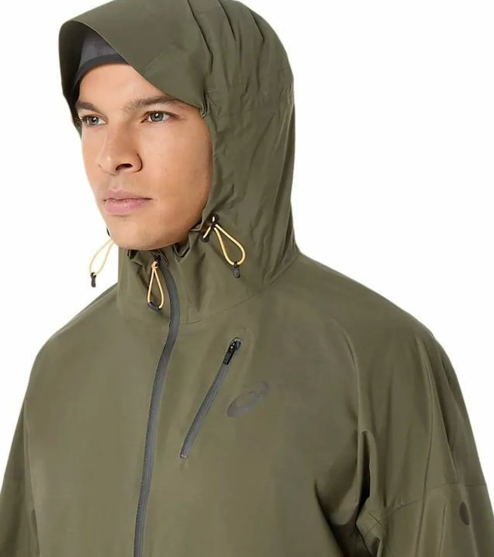 Asics Men's Fujitrail Elite Waterproof Jacket Mantle Green
