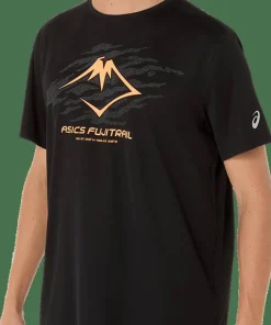 Asics Men's Fujitrail Logo Short Sleeve Top Performance Black