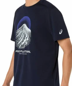 Asics Men's Fujitrail Logo Short Sleeve Top Midnight/Cobalt Burst/Cool Grey