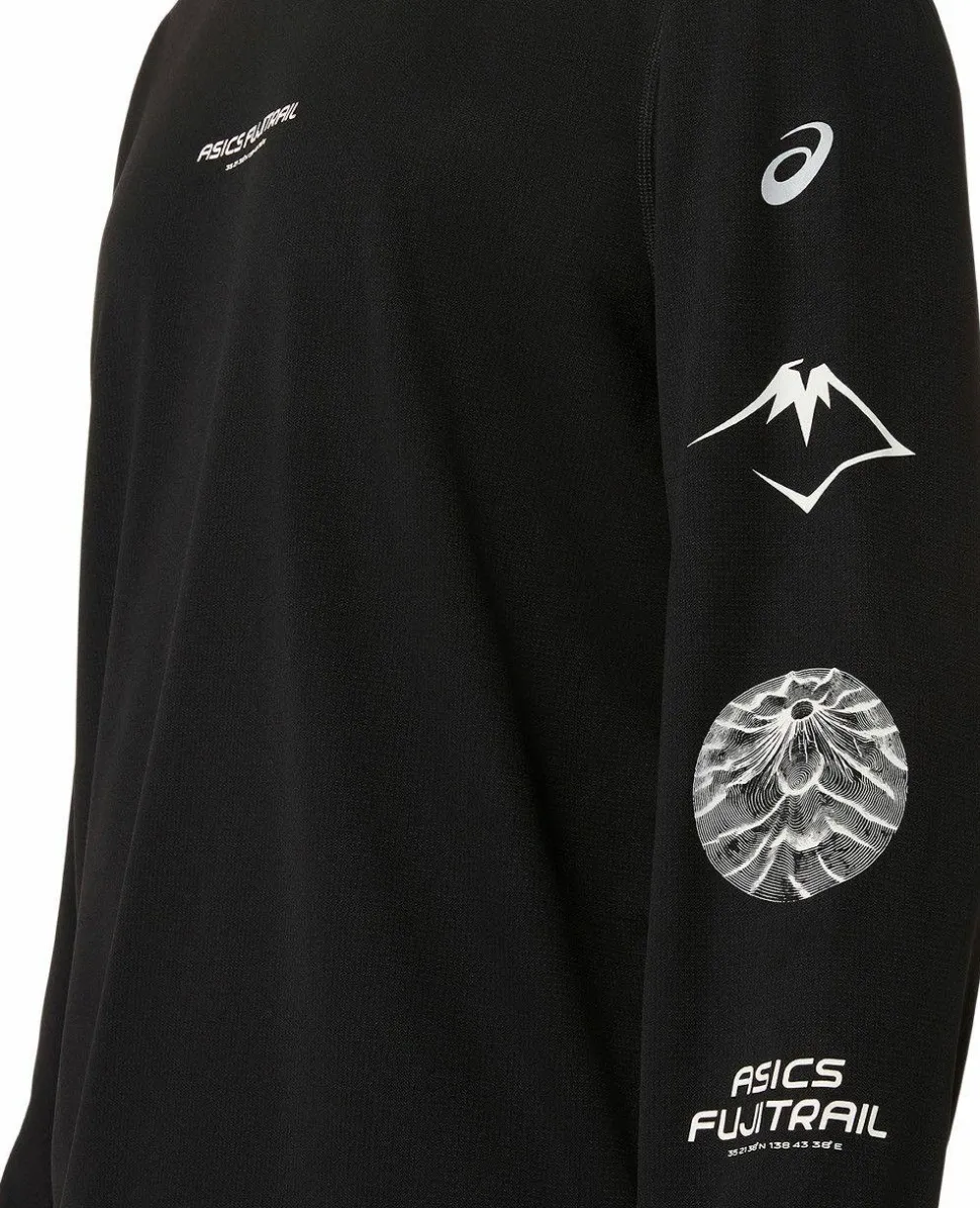 Asics Men's Fujitrail Logo Long Sleeve Top Performance Black/Carrier Grey/Cool Grey