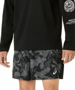 Asics Men's Fujitrail Logo Long Sleeve Top Performance Black/Carrier Grey/Cool Grey