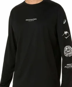 Asics Men's Fujitrail Logo Long Sleeve Top Performance Black/Carrier Grey/Cool Grey