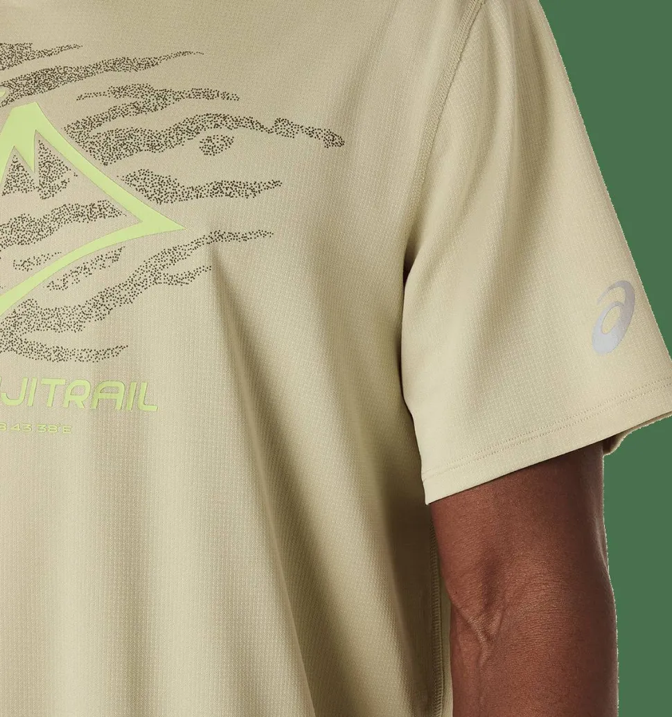 Asics Men's Fujitrail Logo Short Sleeve Top Khaki
