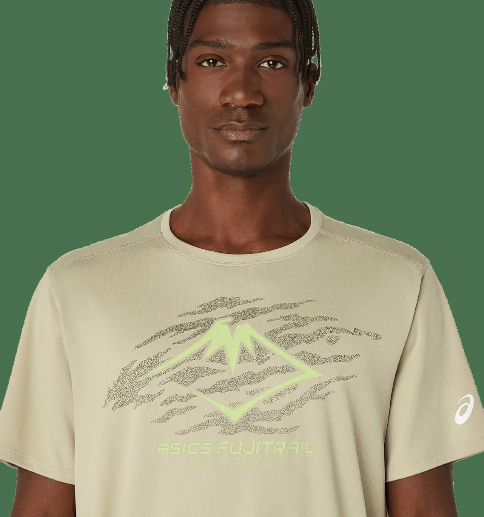 Asics Men's Fujitrail Logo Short Sleeve Top Khaki