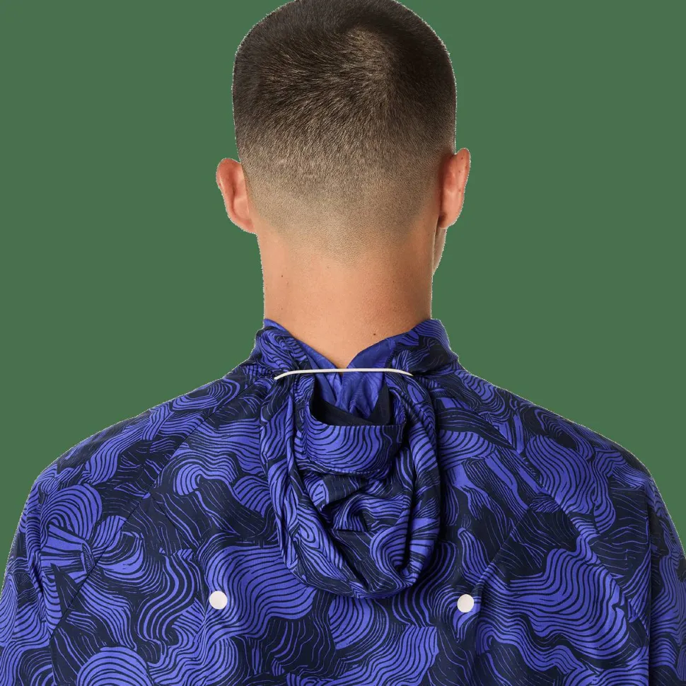 Asics Men's Fujitrail Packable Jacket Cobalt Burst/Indigo Blue/Cream
