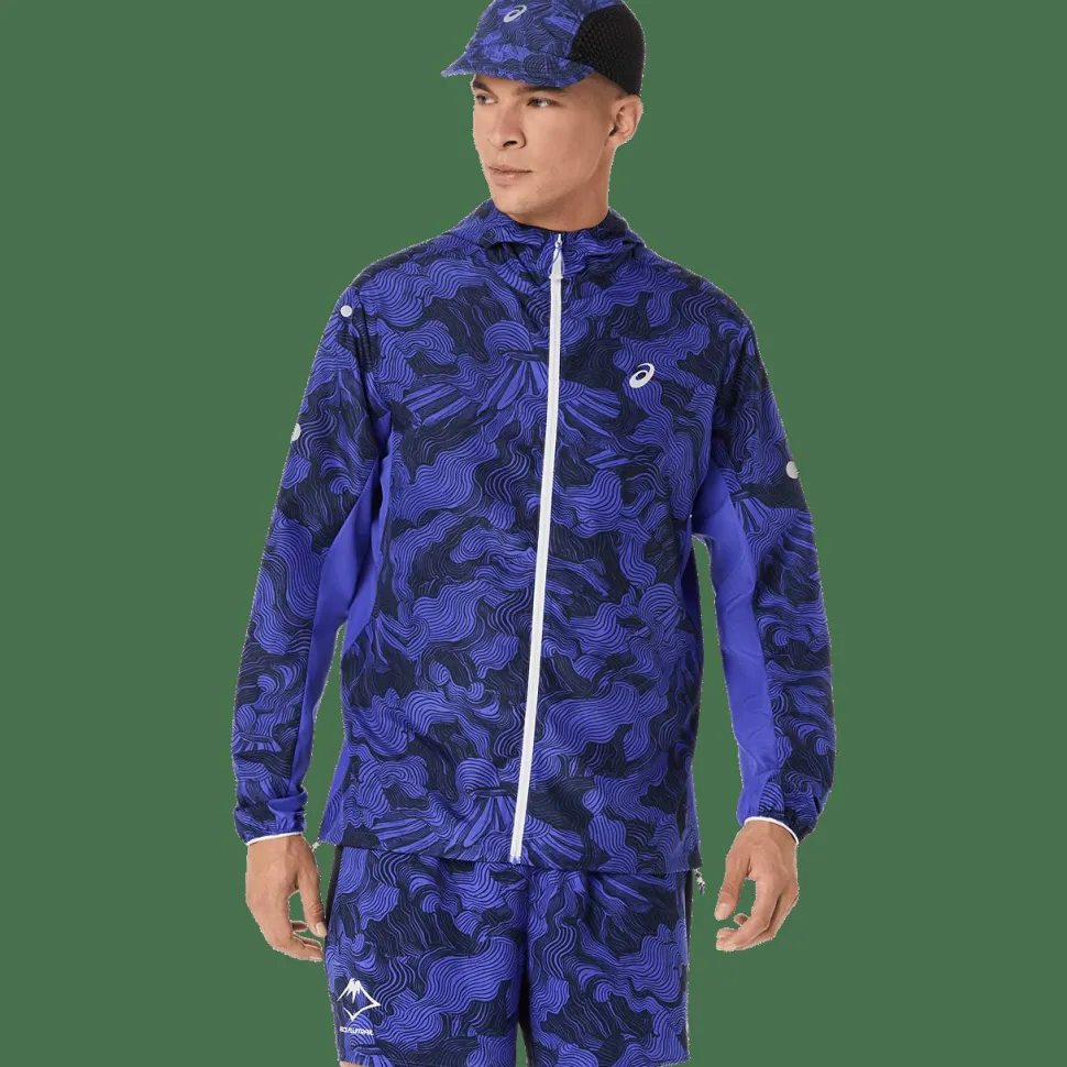 Asics Men's Fujitrail Packable Jacket Cobalt Burst/Indigo Blue/Cream