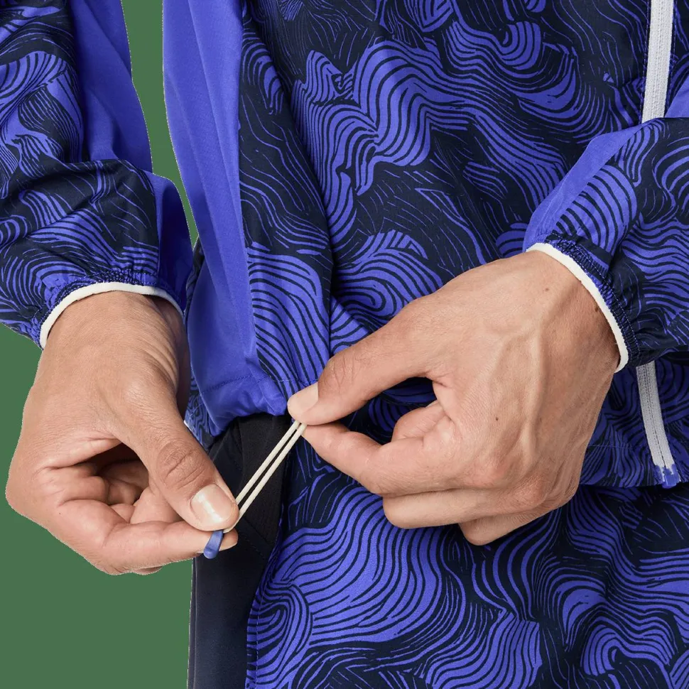 Asics Men's Fujitrail Packable Jacket Cobalt Burst/Indigo Blue/Cream