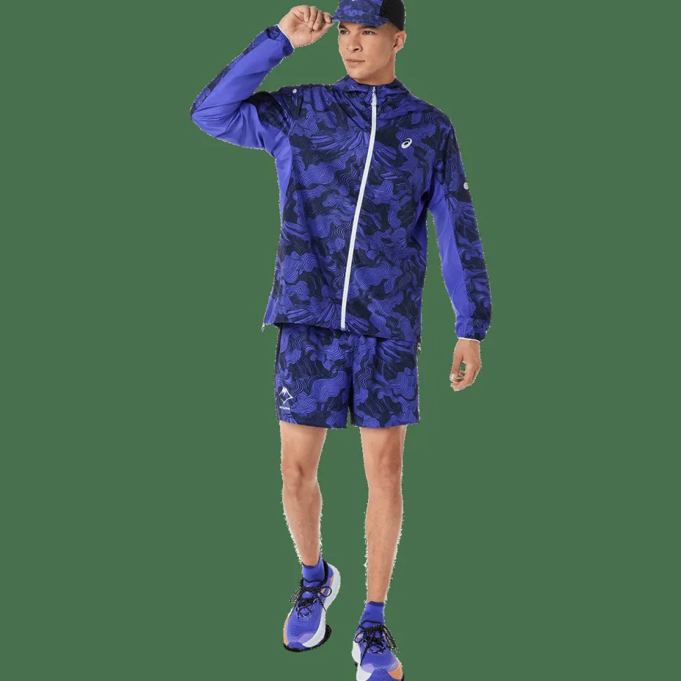 Asics Men's Fujitrail Packable Jacket Cobalt Burst/Indigo Blue/Cream