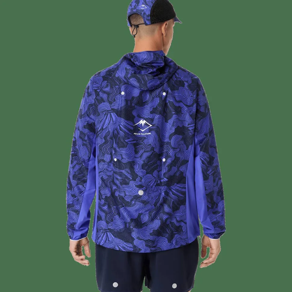 Asics Men's Fujitrail Packable Jacket Cobalt Burst/Indigo Blue/Cream