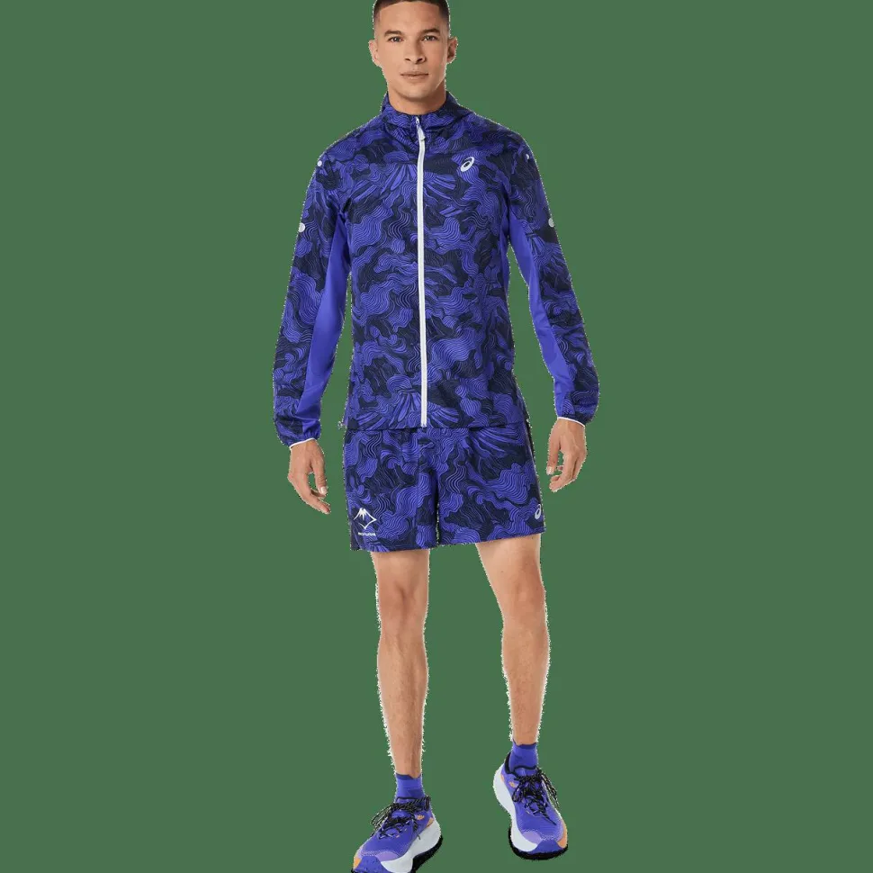Asics Men's Fujitrail Packable Jacket Cobalt Burst/Indigo Blue/Cream