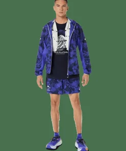 Asics Men's Fujitrail Packable Jacket Cobalt Burst/Indigo Blue/Cream