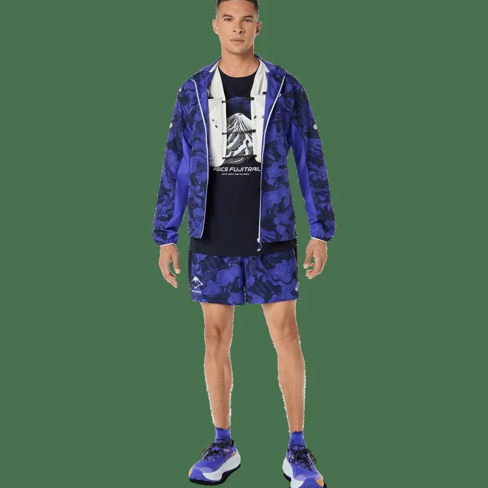Asics Men's Fujitrail Packable Jacket Cobalt Burst/Indigo Blue/Cream