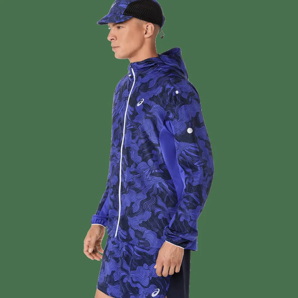 Asics Men's Fujitrail Packable Jacket Cobalt Burst/Indigo Blue/Cream