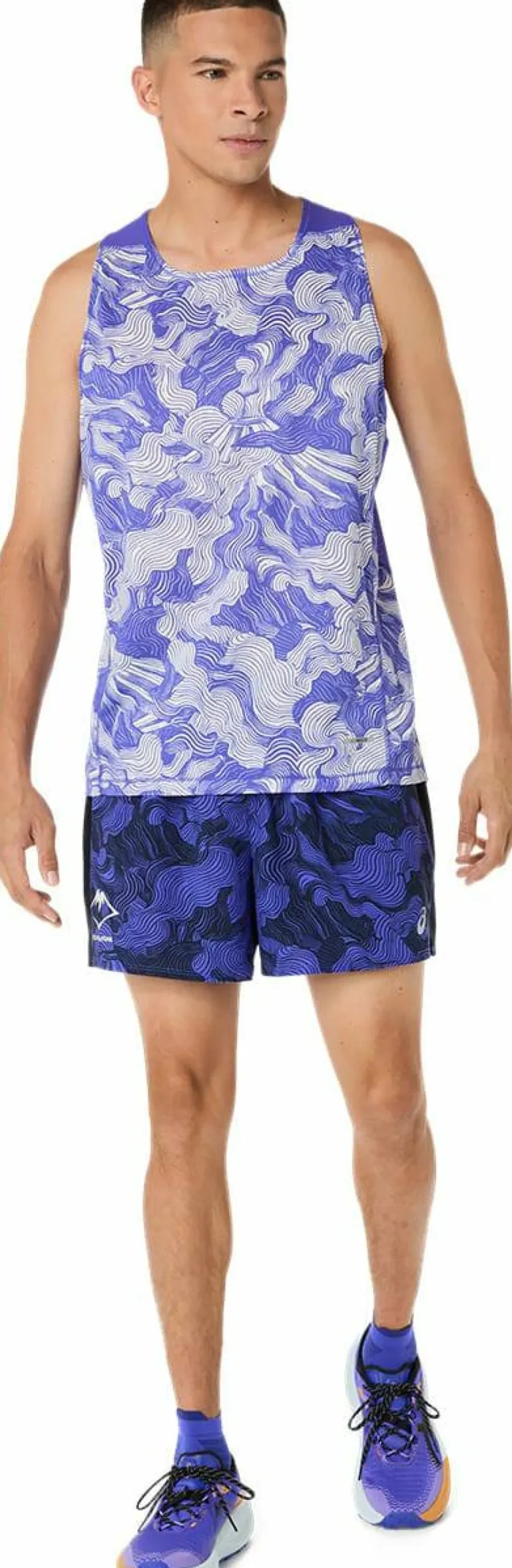 Asics Men's Fujitrail Singlet Cobalt Burst/Cream