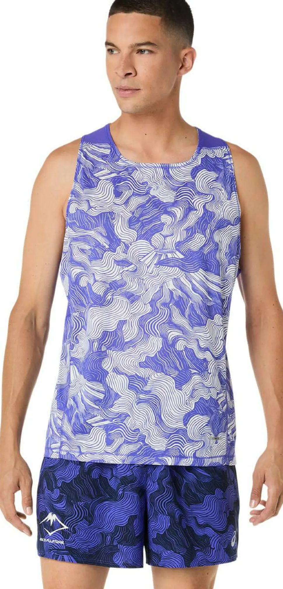 Asics Men's Fujitrail Singlet Cobalt Burst/Cream