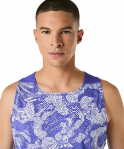 Asics Men's Fujitrail Singlet Cobalt Burst/Cream