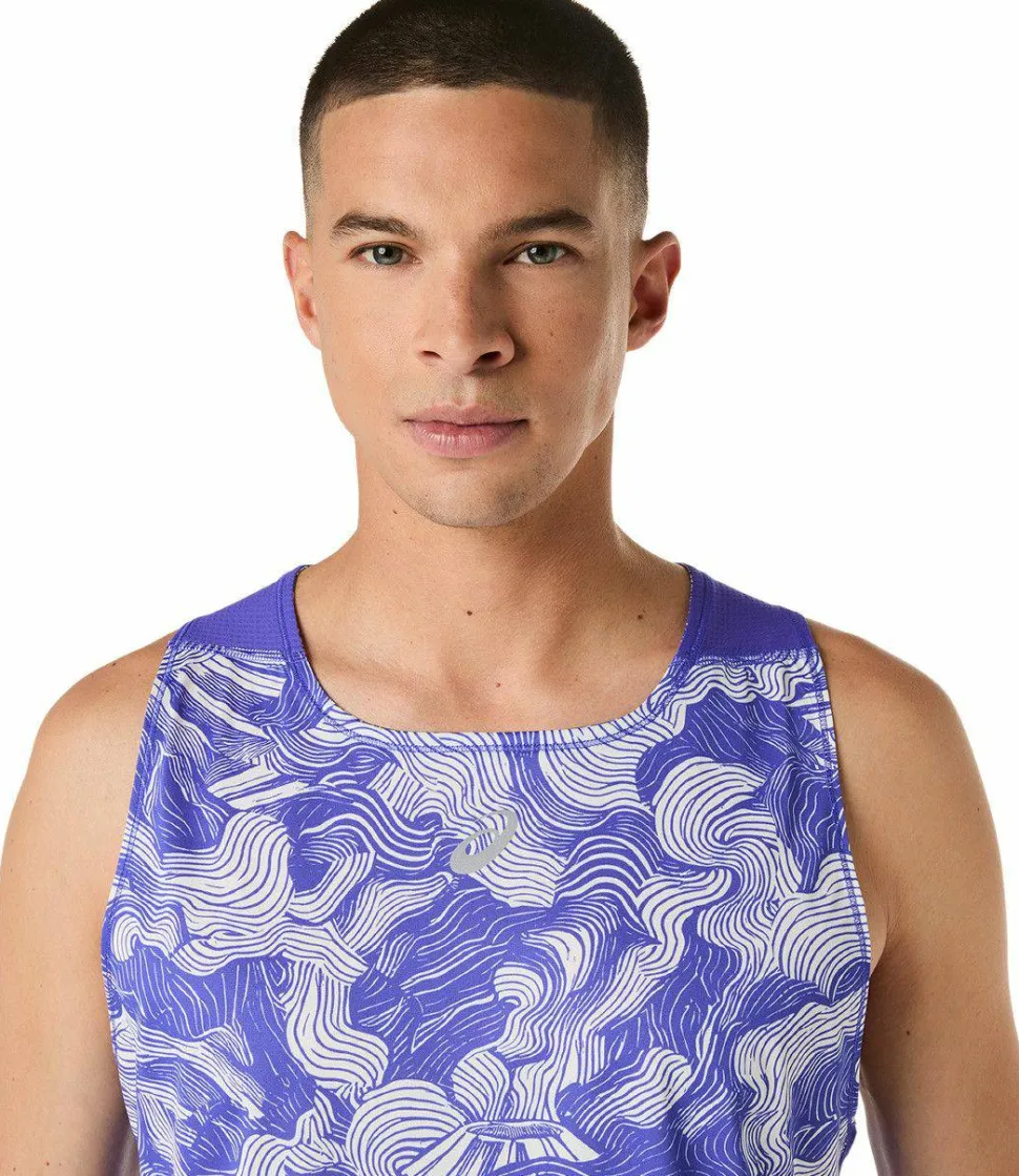 Asics Men's Fujitrail Singlet Cobalt Burst/Cream