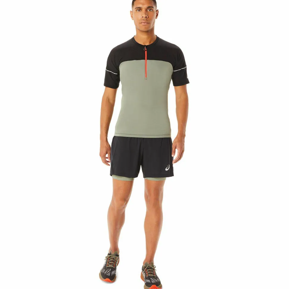 Asics Men's Fujitrail Top Lichen Green/Performance Black
