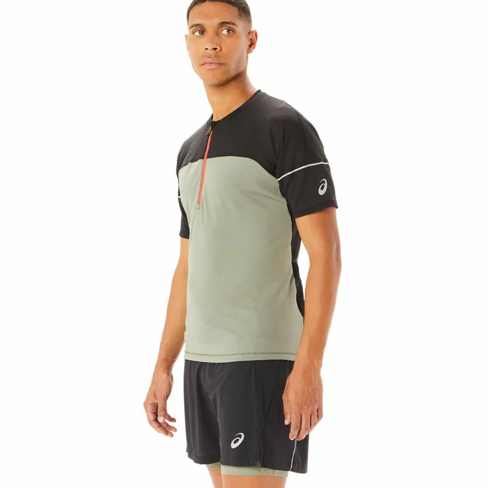 Asics Men's Fujitrail Top Lichen Green/Performance Black