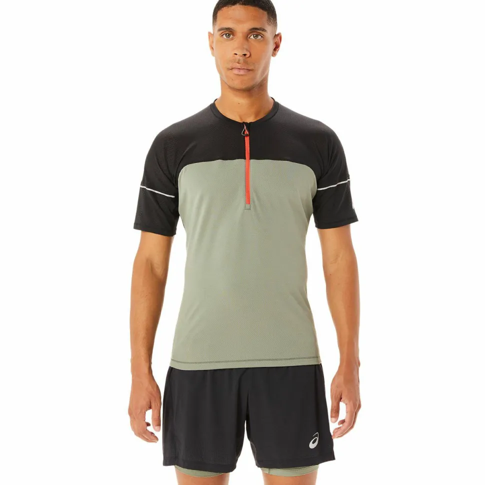 Asics Men's Fujitrail Top Lichen Green/Performance Black