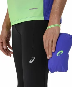 Asics Men's Road Packable Jacket Cobalt Burst/Illuminate Green