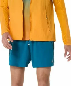 Asics Men's Road Packable Jacket Yamabuki/Aegean Blue