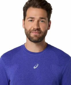 Asics Men's Road Seamless Long Sleeve Top Cobalt Burst/Eggplant