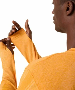 Asics Men's Road Seamless Long Sleeve Top Yamabuki