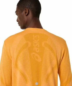 Asics Men's Road Seamless Long Sleeve Top Yamabuki