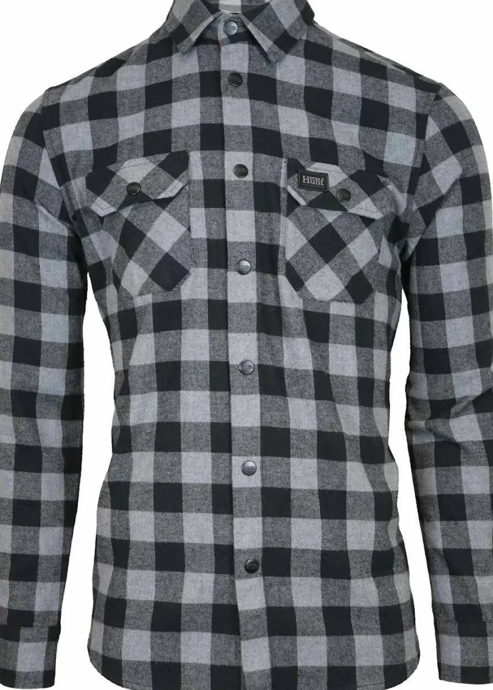 Avignon Unisex AFTER Hunt Flannel Shirt Grey/Black