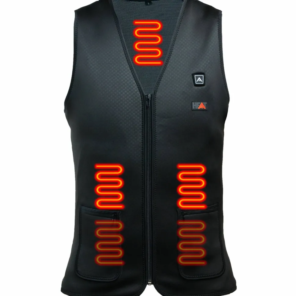 Avignon Unisex HEAT SecondSkin - Thin Heated Vest Basic Black