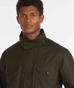 Barbour Men's Barbour Sapper Wax Jacket Olive