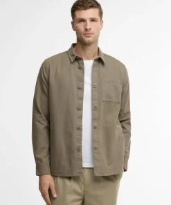 Barbour Men's Barbour Washed Oversh Smokey Olive