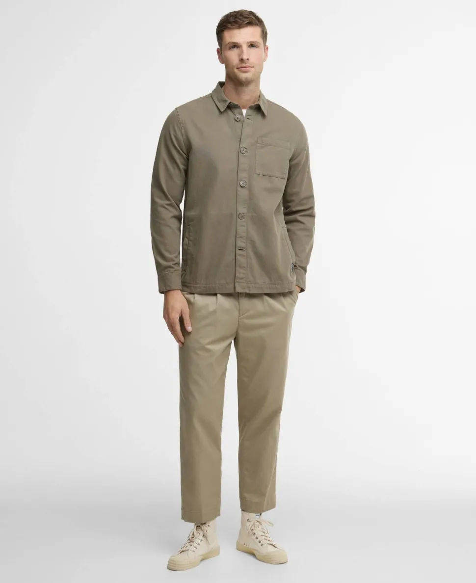 Barbour Men's Barbour Washed Oversh Smokey Olive