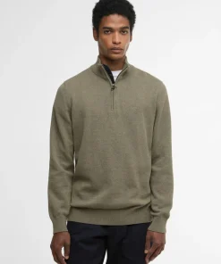 Barbour Men's Cotton Half Zip Smokey Olive