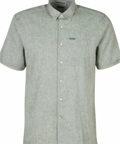 Barbour Men's Nelson Shortsleeve Summer Shirt Bleached Olive