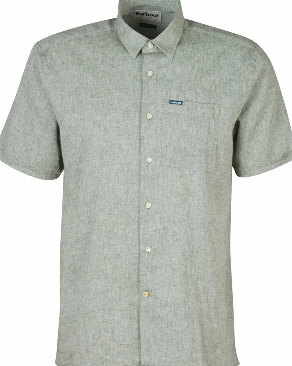 Barbour Men's Nelson Shortsleeve Summer Shirt Bleached Olive
