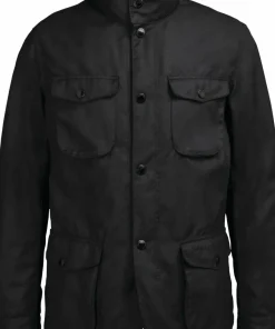 Barbour Men's Ogston Waxed Jacket Black
