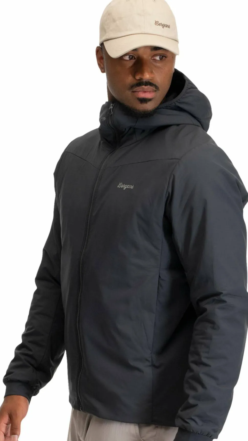Bergans Men's Holo Insulated Hood Jacket Dark Shadow Grey