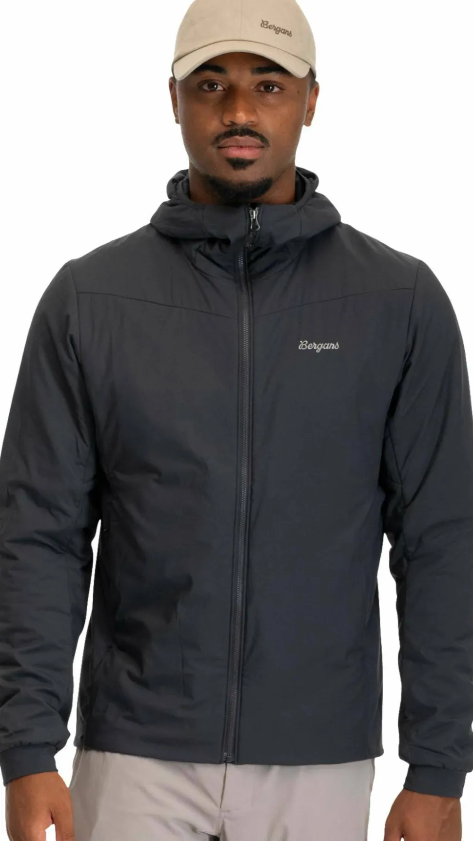 Bergans Men's Holo Insulated Hood Jacket Dark Shadow Grey
