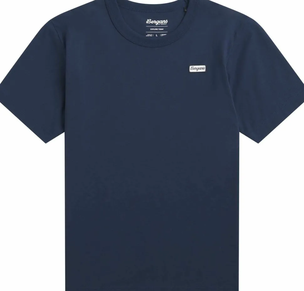 Bergans Men's Logo Cotton Tee Navy Blue