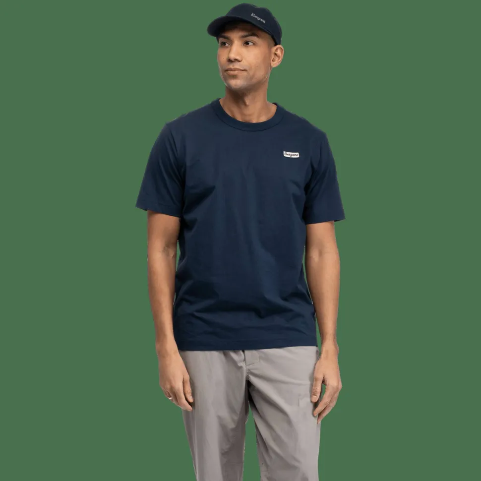 Bergans Men's Logo Cotton Tee Navy Blue