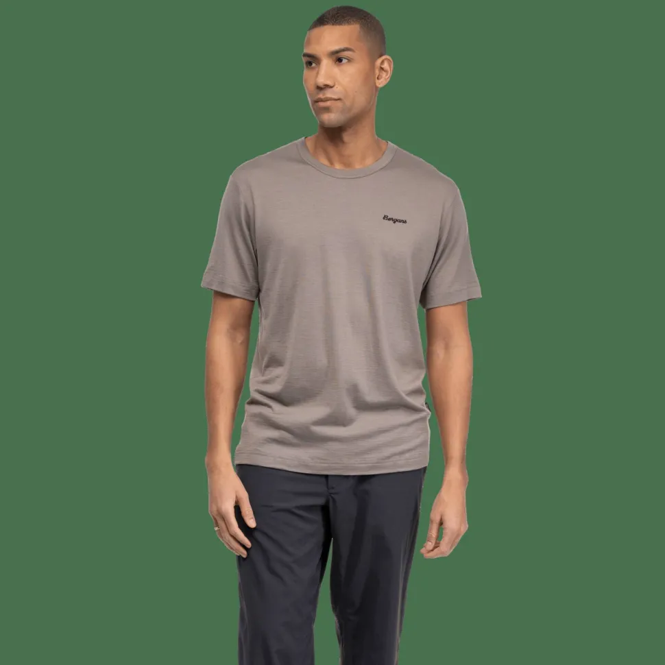 Bergans Men's Logo Merino Tee Rock Taupe