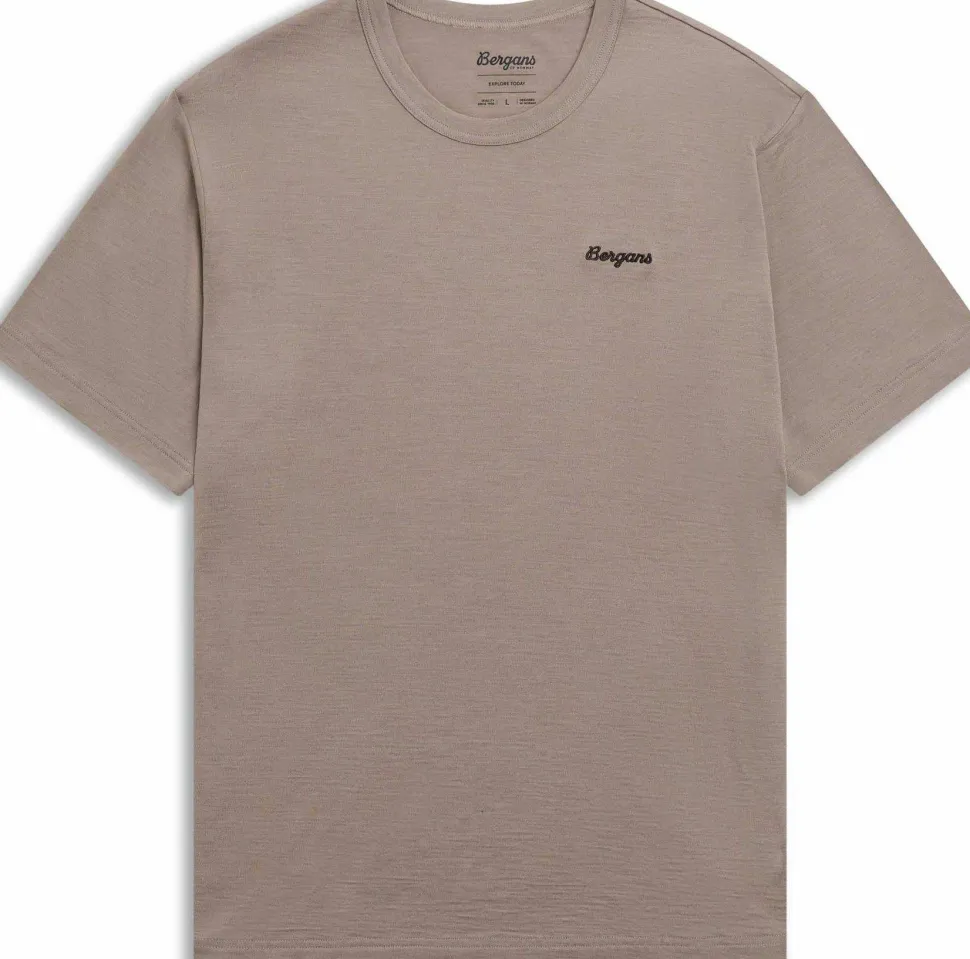 Bergans Men's Logo Merino Tee Rock Taupe