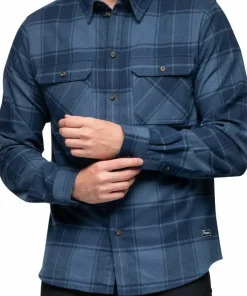 Bergans Men's Nordmarka Flannel Shirt Granite Blue/navy Blue Check