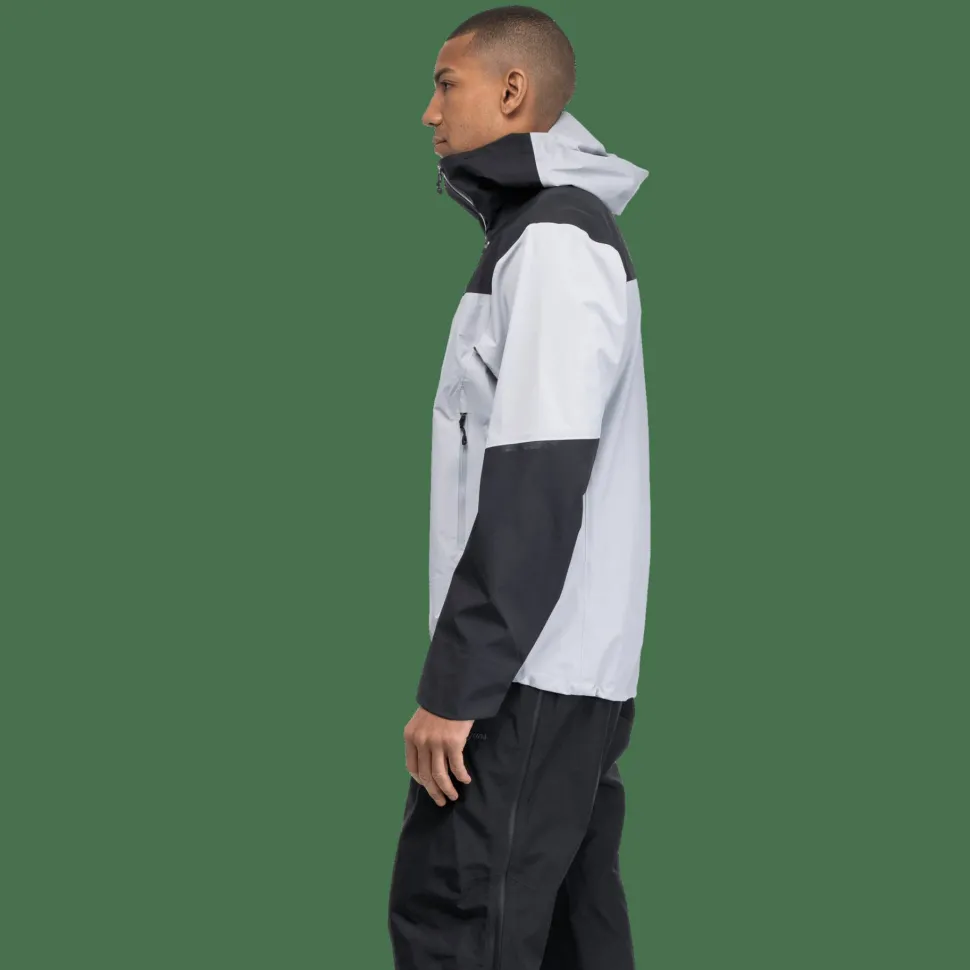 Bergans Men's Rabot Light 3L Shell Jacket Pearl Grey/dark Shadow Grey