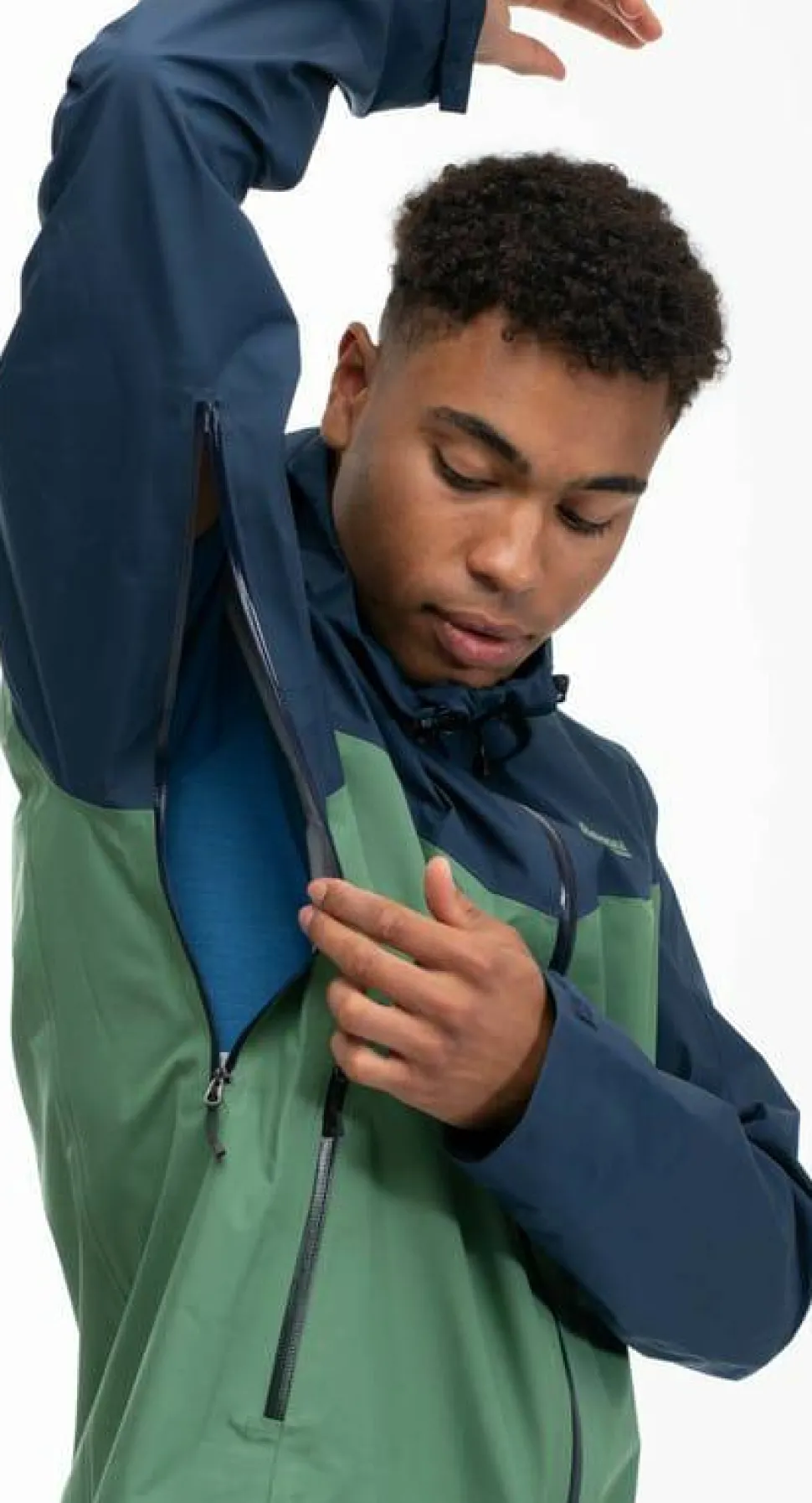 Bergans Men's Skarlight 3L Shell Jacket Dark Jade Green/Navy Blue