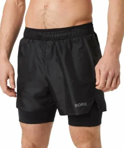 Björn Borg Men's Borg Running Shorts 2 In 1 Black Beauty