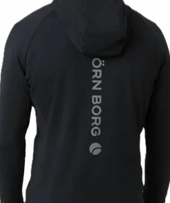 Björn Borg Men's Borg Running Mid Layer Hood Black Beauty